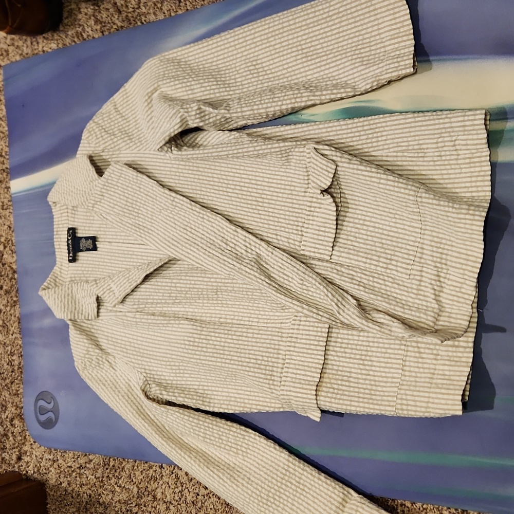 Nude and White Pinstripe Demin & Co Blazer
